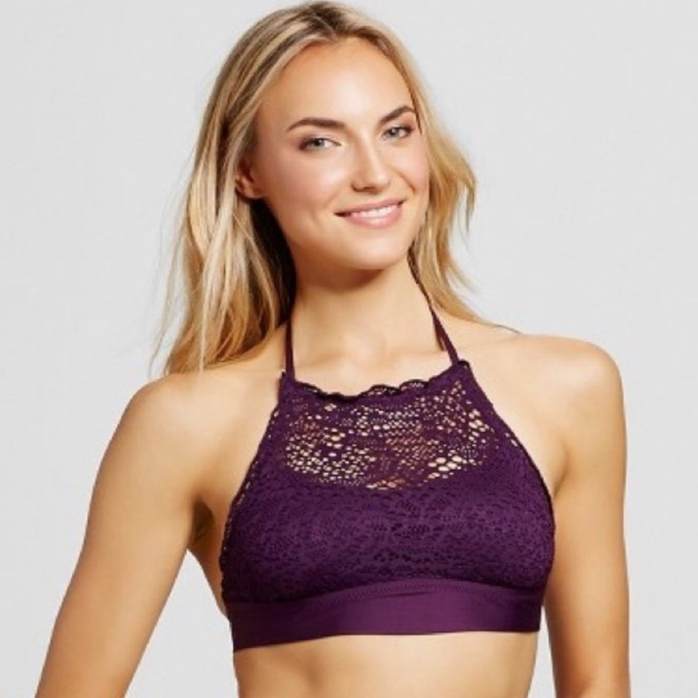 Purple Lace Bikini Swim Set